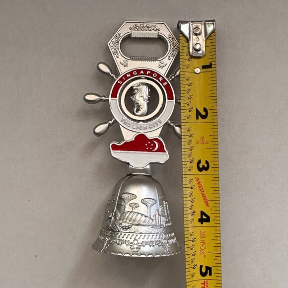 Bell Table Decor Bottle Opener Paper Holder Metal 4.5" - Picture 4 of 9
